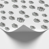 Silver Gift Boxes Elegant Holiday Premium Party Geschenkpapier (Ecke)