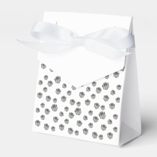 Silver Gift Boxes Elegant Holiday Premium Party Geschenkschachtel (Vorderseite)