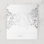 Silver Gipskraut Elegant Platzkarte (Außenseite Aufgefaltet)