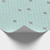 Silver Girly Mint Glitzer Mermaid Sparkle Geschenkpapier (Ecke)