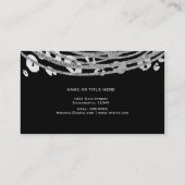 Silver Glam Cheetah Print Exotic Beauty Visitenkarte (Rückseite)