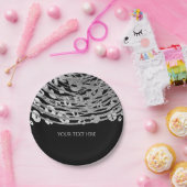 Silver Glam Cheetah Print Exotic Print Party Pappteller (Party)