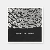 Silver Glam Cheetah Print Exotic Print Party Serviette (Vorderseite)