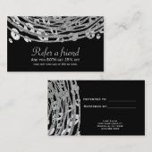 Silver Glam Cheetah Print Exotic Reader a Friend Empfehlungskarte (Vorne/Hinten)