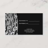 Silver Glam Cheetah Print Exotic Reader a Friend Empfehlungskarte (Rückseite)