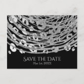 Silver Glam Cheetah Print Exotic Save the Date Ankündigungspostkarte (Vorderseite)