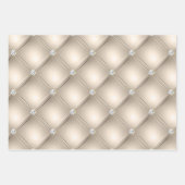 Silver Glam Diamond Blush Champagne Geschenkpapier Set (Vorderseite 3)