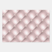 Silver Glam Diamond Blush Champagne Geschenkpapier Set (Vorderseite 2)
