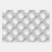 Silver Glam Diamond Blush Champagne Geschenkpapier Set (Vorderseite)