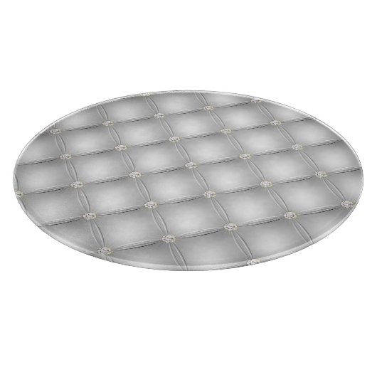 Silver Glam Diamond Blush Pink Schneidebrett (Ecke)