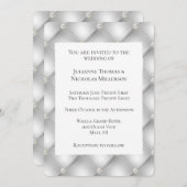 Silver Glam Diamond Wedding Einladung (Vorne/Hinten)