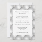 Silver Glam Diamond Wedding Einladung (Vorderseite)