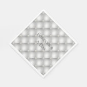 Silver Glam Diamond Wedding Serviette (Ecke)