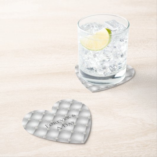 Silver Glam Diamond Wedding Untersetzer (Vor Ort)