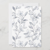 Silver Glam Floral Brautparty Einladung (Rückseite)