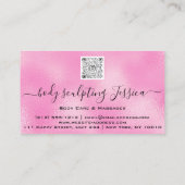 Silver Glam für das QRCode-Logo für Körperpflege Visitenkarte (Rückseite)