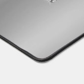 Silver Glam Girly Glitzern Luxus Monogram Schreibtischunterlage (Ecke)