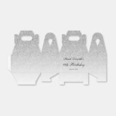 Silver Glam Glitzer Personalisiert Geschenkschachtel (Ungefaltet)