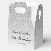 Silver Glam Glitzer Personalisiert Geschenkschachtel (Geöffnet)