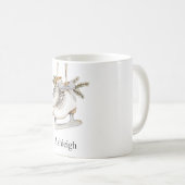 Silver Glam Ice Skate Weihnachten Kaffeetasse (VorderseiteRechts)