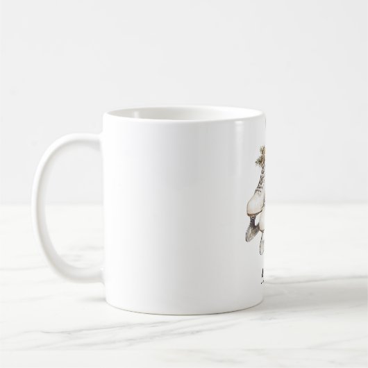 Silver Glam Ice Skate Weihnachten Kaffeetasse (Links)