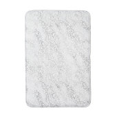 Silver Glam Leopard Print Badematte (Vorderseite Vertikal)