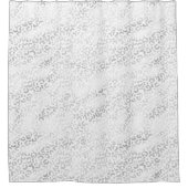 Silver Glam Leopard Print Duschvorhang (Vorderseite)