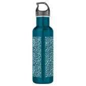 Silver Glam Leopard Print Edelstahlflasche (Rückseite)