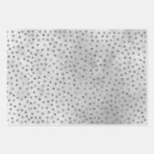 Silver Glam Leopard Snowflake Rainbows Geschenkpapier Set (Vorderseite 3)
