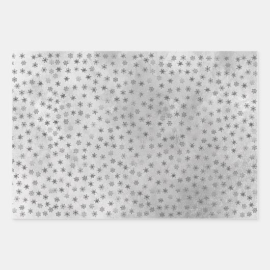 Silver Glam Leopard Snowflake Rainbows Geschenkpapier Set (Vorderseite 3)