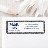 Silver Glam & Royal Blue Wedding Address (Insitu)