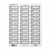 Silver Glam & Royal Blue Wedding Address (Vorne)