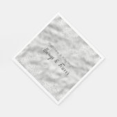 Silver Glam Sparkle Confetti Serviette (Ecke)