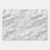 Silver Glam Sparkle Glitzer Geschenkpapier Set (Vorderseite)