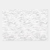 Silver Glam Sparkle Glitzer Geschenkpapier Set (Vorderseite 2)