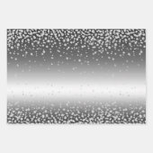 Silver Glam und Animal Print Geschenkpapier Set (Vorderseite)