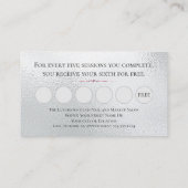 Silver Glamour Diamonds Pink Glitzer VIP Loyalty Visitenkarte (Rückseite)