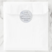 Silver Glimmer Save the Date Runder Aufkleber (Tasche)