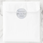 Silver Glimmer Save the Date Runder Aufkleber (Tasche)