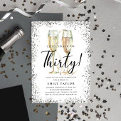 Silver Glitter 30th Birthday Party Einladung