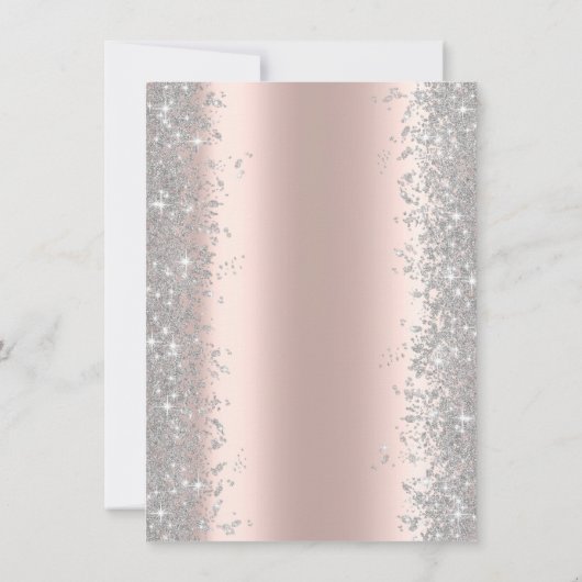 Silver Glitter Confetti Balloons 30th Birthday Einladung (Rückseite)