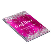 Silver Glitter Hot Pink 18th Birthday Guestbook Notizblock (Rechte Seite)