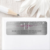 Silver Glitter & Large Monogram, Maroon Name (Insitu)