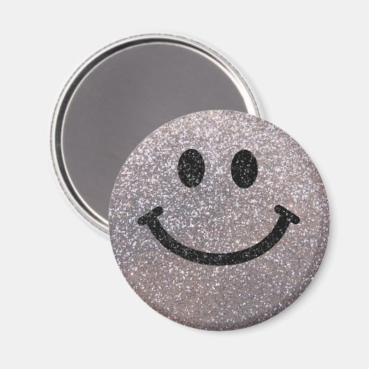 Silver Glitter Magnet (Vorderseite/Rückseite)