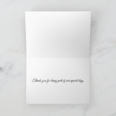 Silver Glitter Pale Gold Foil Bridesmaid Dankeskarte (Innenseite)