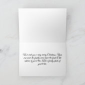 Silver Glitter Royal Blue Foil Merry Christmas Karte (Innenseite)