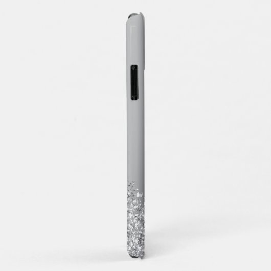 Silver Glitter Sparkle Eyelashes Monogram Case-Mate iPhone Hülle (Hinten/Rechts)