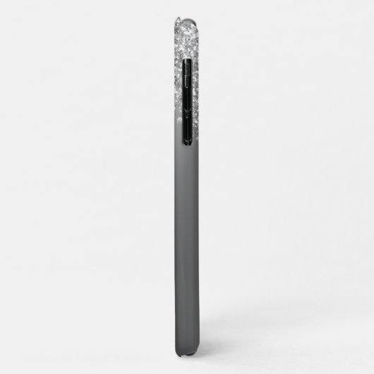 Silver Glitter Sparkle Eyelashes Monogram Case-Mate iPhone Hülle (Hinten/Links)