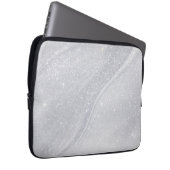 Silver Glittered Elegant Laptop Case (Vorne Rechts)