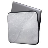 Silver Glittered Elegant Laptop Case (Vorderseite Links)
